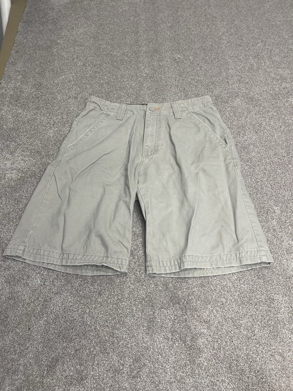 Y2K Baggy carpenter streetwear Wrangler Loose Fit Cargo Shorts Men 29 Khaki Gray